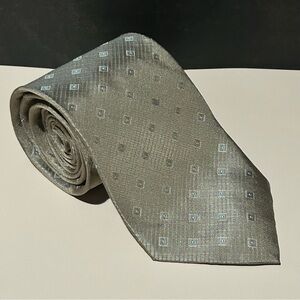 Calvin Klein Collection 100% Silk Tan Geometric 58” Men’s Tie